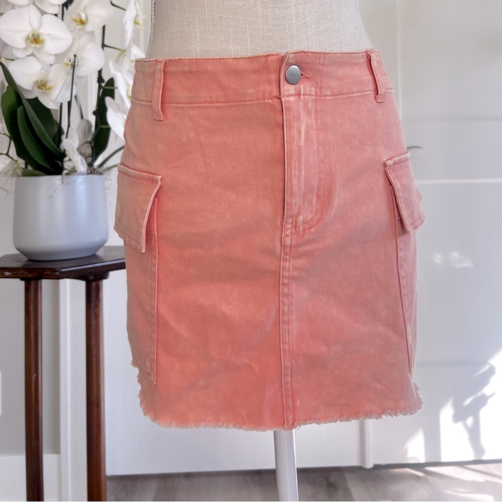 Pink Denim Skirt Summer Trend